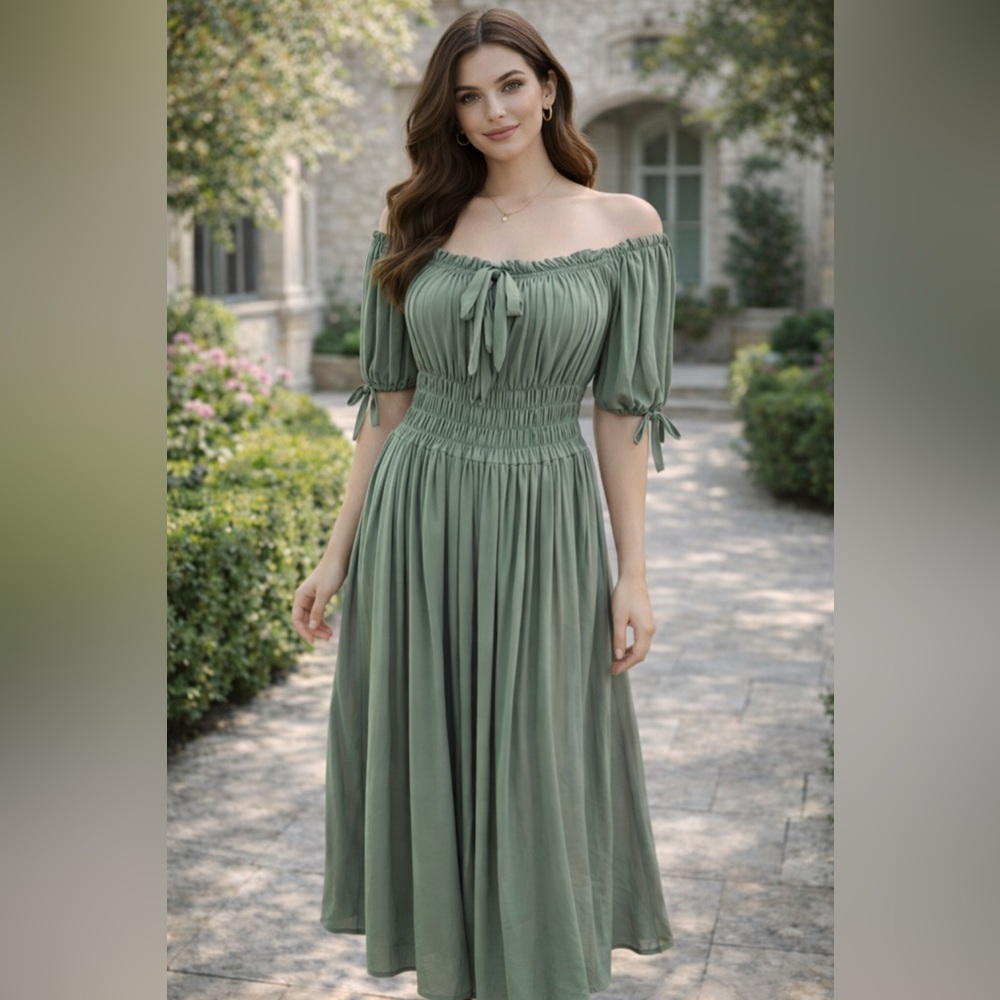 Elegant Green Women's Dress
